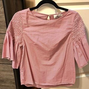 Vineyard Vines Smocked Sleeve Top